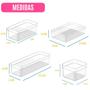 Imagem de Kit Organizadores de Gaveta Multiúso Modular Transparente P/ Acessórios Escritório Armário Organização