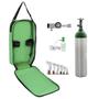 Imagem de Kit Oxigênio 3L Alumínio com Bolsa Verde Sem Carga Válvula Click