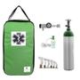 Imagem de Kit Oxigênio 3L Alumínio com Bolsa Verde Sem Carga Válvula Click