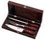 Imagem de Kit p/ Churrasco Inox Cabo Vermelho Polywood c/ Estojo 4 Peças Tramontina 21198764 CDT