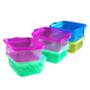 Imagem de Kit pacote 8 potes retangulares coloridos multiuso pra cozinha