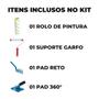 Imagem de Kit Pad Cantos E Rodapés + Suporte Garfo + Rolo De Pintura