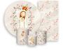 Kit Painel De Festa + Trio Capa Cilindro + Faixa Veste Fácil - Santa Nossa Senhora de Fátima Cute 009 - Via Cores Imagem de Kit Painel De Festa + Trio Capa Cilindro + Faixa Veste Fácil - Santa Nossa Senhora de Fátima Cute 009