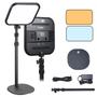 Imagem de Kit Painel Iluminador Led 35w Godox Es30 Bicolor + Base Retangular De Mesa