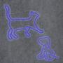 Imagem de Kit Painel Neon Led Cachorro e Gato Pet Shop Amante de Animais