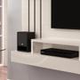 Imagem de Kit Painel Outlet Off White com Preto e Aparador Retrô Outlet - Preto