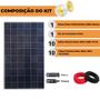 Imagem de Kit Painel Solar 280W Resun com Conector MC4 e Cabos