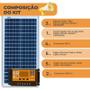 Imagem de Kit Painel Solar 90W Resun Controlador 30A Azulzinho