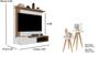 Imagem de Kit Painel TV até 32P Dallas Branco / Freijó 2 Mesas Pés Palito Branco - JM Casa dos Moveis