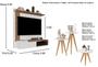 Kit Painel TV até 32P Dallas Branco / Freijó e 3 Mesas Pés Palito Branco - JM Casa dos Moveis Imagem de Kit Painel TV até 32P Dallas Branco / Freijó e 3 Mesas Pés Palito Branco - JM Casa dos Moveis