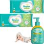 Imagem de Kit Pampers Lenços Umedecidos Sabonete Liquido Toalhas Baby