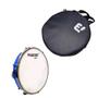 Imagem de Kit Pandeiro 10" ABS Azul Pele Leitosa Fé + Bag Acolchoado