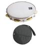 Imagem de Kit pandeiro phx 10'' branco pd10 + capa luxo