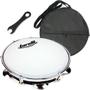 Imagem de Kit Pandeiro Torelli Pele Nylon 10 Pol Tp309bc C/ Capa Chave