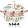 Imagem de Kit Panela Caçarola Bule Cake Esmaltados Com Indução Vintage