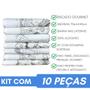 Imagem de Kit Pano De Prato Premium Branco Riscado Para Pintura 5 Un