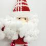 Imagem de Kit Papai Noel e Boneco de Neve Pelúcia Pendente Natal Perna Miçanga 15cm 4 Peças