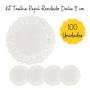 Imagem de Kit Papel Toalha Rendado Doilie 11,4cm Branco 100 Unidades