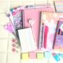 Imagem de Kit Papelaria Combo Master Candy Pasteis Caderno Canetas