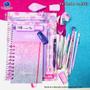 Imagem de Kit Papelaria COMBO MASTER Tons de Roxo Lilás Studygram Caneta Caderno