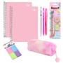 Imagem de Kit Papelaria Escolar Kawai Fofo Rosa Volta As Aulas