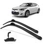 Imagem de Kit Par Dianteiro Palhetas Limpador de Parabrisa Hyundai Veloster 2011 2012 2013