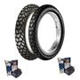 Imagem de Kit Par Pneu Moto Viper 110/90-17 Traseiro e 90/90-19 Diateiro Maggion + 2 Câmaras Gulfair MJ17 e MJ19