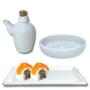 Imagem de Kit para 6 pessoas Sushi Comida Japonesa Porcelana Branca