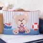 Imagem de Kit para Berço Bebê Aquarelado Urso Marinheiro 10 Peças - Vermelho