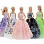 Imagem de Kit para Bonecas Roupas e Acessórios Mini Sapateira Casaco Vestidos Longos de Princesa Sapatos