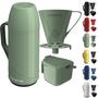 Imagem de Kit Para Café Garrafa Térmica Roma 1 Litro Com Suporte para Filtro de Café 102/103 Açucareiro 350 ML