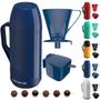 Imagem de Kit Para Café Garrafa Térmica Roma 1 Litro Com Suporte para Filtro de Café 102/103 Açucareiro 350 ML