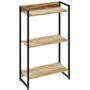 Imagem de Kit Para Escritório Estante Areta 3 Prateleiras Mesa Industrial Aspen 90cm C01 Carvalho - Lyam Decor