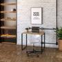 Imagem de Kit Para Escritório Estante Areta 3 Prateleiras Mesa Industrial Aspen 90cm C01 Carvalho - Lyam Decor
