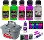 Imagem de Kit Para Fazer Slime Com Colas Neon Luz Negra E Maleta