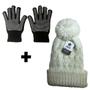 Imagem de Kit Para Frio Inverno Básico Com Touca Pelinho Charme E Luva Antiderrapante