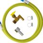 Imagem de Kit Para Instalação De Gas Cooktop Flexivel Com Ponta Azul E Registro De Bloqueio Blukit 1,20M 180309