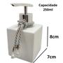 Imagem de Kit Para Lavabo Aromatizador Difusor Porta Sabonete Líquido Saboneteira Dispenser-Jogo Banheiro-Organizadores-Branco e Prata