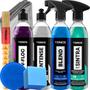 Imagem de Kit Para Lavar o Carro Moto Caminhão Shampoo V-Floc Limpa Interior Sintra Fast Revitalizador Intense Cera Liquida Blend