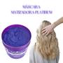 Imagem de Kit para matizar o cabelo 2 passos maycrene platinum shampoo + máscara 2x500g