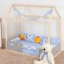 Imagem de Kit Para Mini Cama Montessoriana Menino Safari Animais Azul