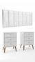 Imagem de Kit para o quarto cabeceira madri 2 mesa de cabeceira mix branco envia somente 01 kit