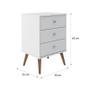 Imagem de Kit para o quarto cabeceira madri 2 mesa de cabeceira mix branco envia somente 01 kit