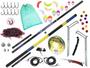 Imagem de Kit Para Pesca Com 1 Vara Telescópica 22% Carbono 2,10m e 1 Vara Telescópica 40% Carbono 2,70m + Acessórios (Ref. 132)