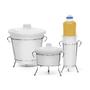 Imagem de Kit Para Pia de Cozinha Com Suporte Organizador Porta Detergente Sabão e Lixeira N301 Niquelart