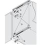 Imagem de Kit Para Porta Escamoteavel 664mm Elx Embutido IF/VF 408.25.365 Preto Hafele 664x550mm