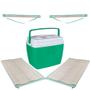 Imagem de Kit para Praia Verde com Cooler Caixa Termica 36l + 2 Esteiras com Alca Bel