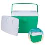 Imagem de Kit para Praia Verde com Cooler Caixa Termica 36l + 2 Esteiras com Alca Bel