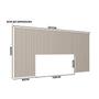 Imagem de Kit Para Quarto Cabeceira Queen Casal Ripada Com 2 Mesas De Cabeceira Off White Shop JM