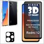 Imagem de Kit Para Redmi 12 4G + Película Privacidade 3D + Câmera 3D + Capinha Case anti shock